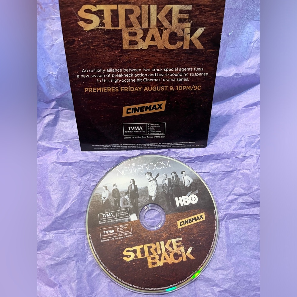 Strike Back Cinemax & Newsroom HBO | DVD Combo